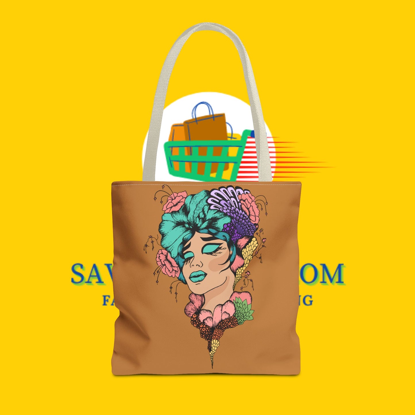 Blue Hair, Tote Bag (AOP)
