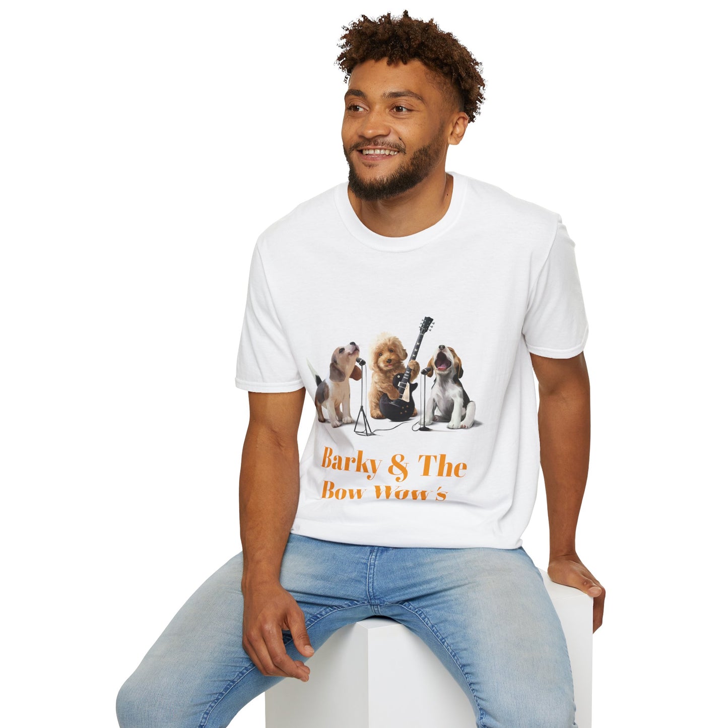 Dog Band T‑Shirt — "Barky & The Bow Wow's" Graphic Tee
