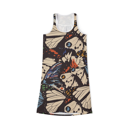 Multi Butterflies Print, Women's Racerback Dress (AOP)