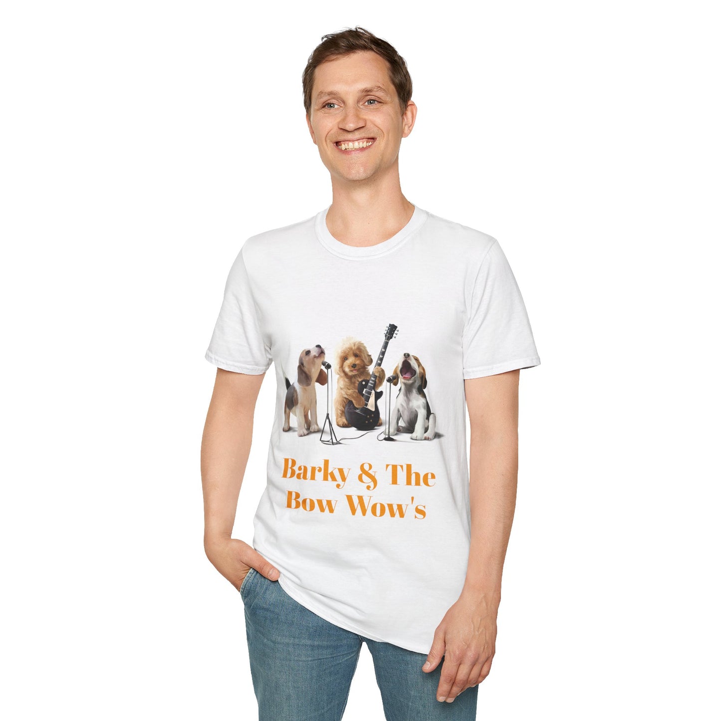 Dog Band T‑Shirt — "Barky & The Bow Wow's" Graphic Tee
