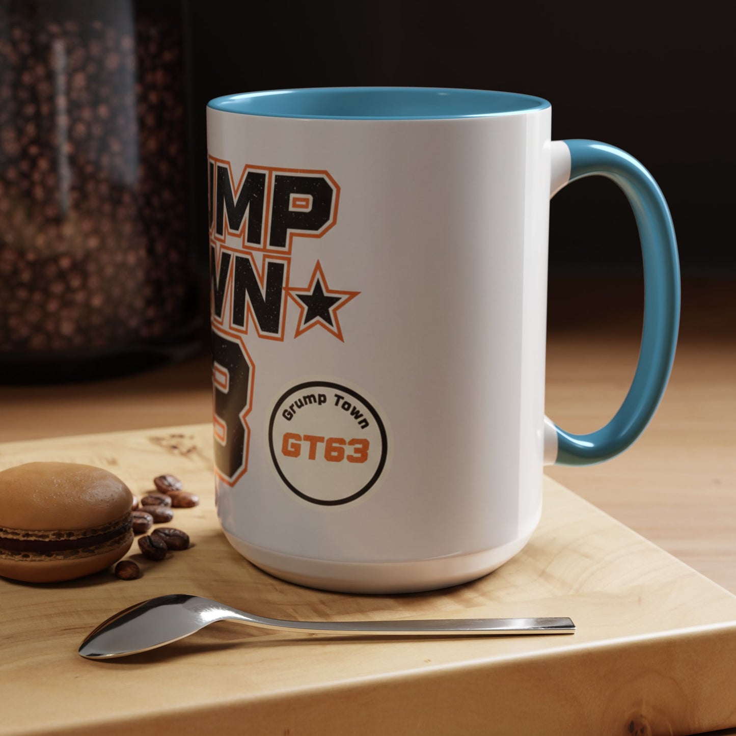 Accent Coffee Mug — 'Crump Town 63' Retro Racing Logo Coffee Mug (11/15oz)