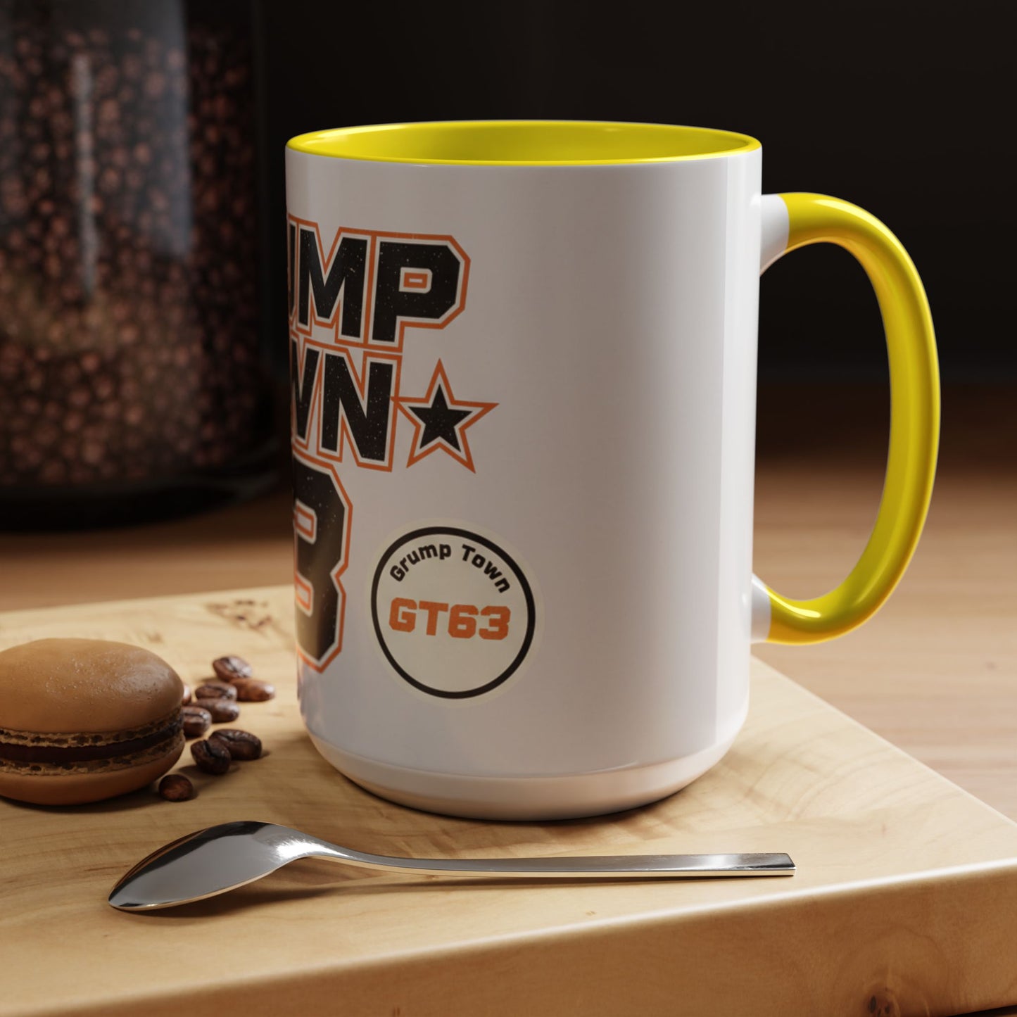 Accent Coffee Mug — 'Crump Town 63' Retro Racing Logo Coffee Mug (11/15oz)