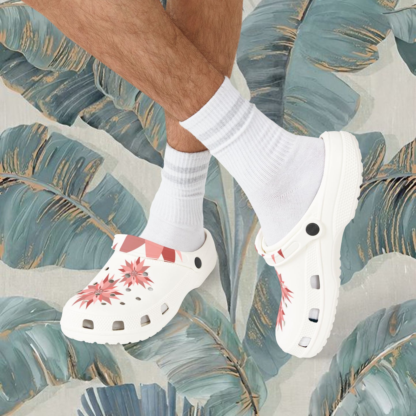 Flower Power, EVA Foam Rubber Shoes (AOP)