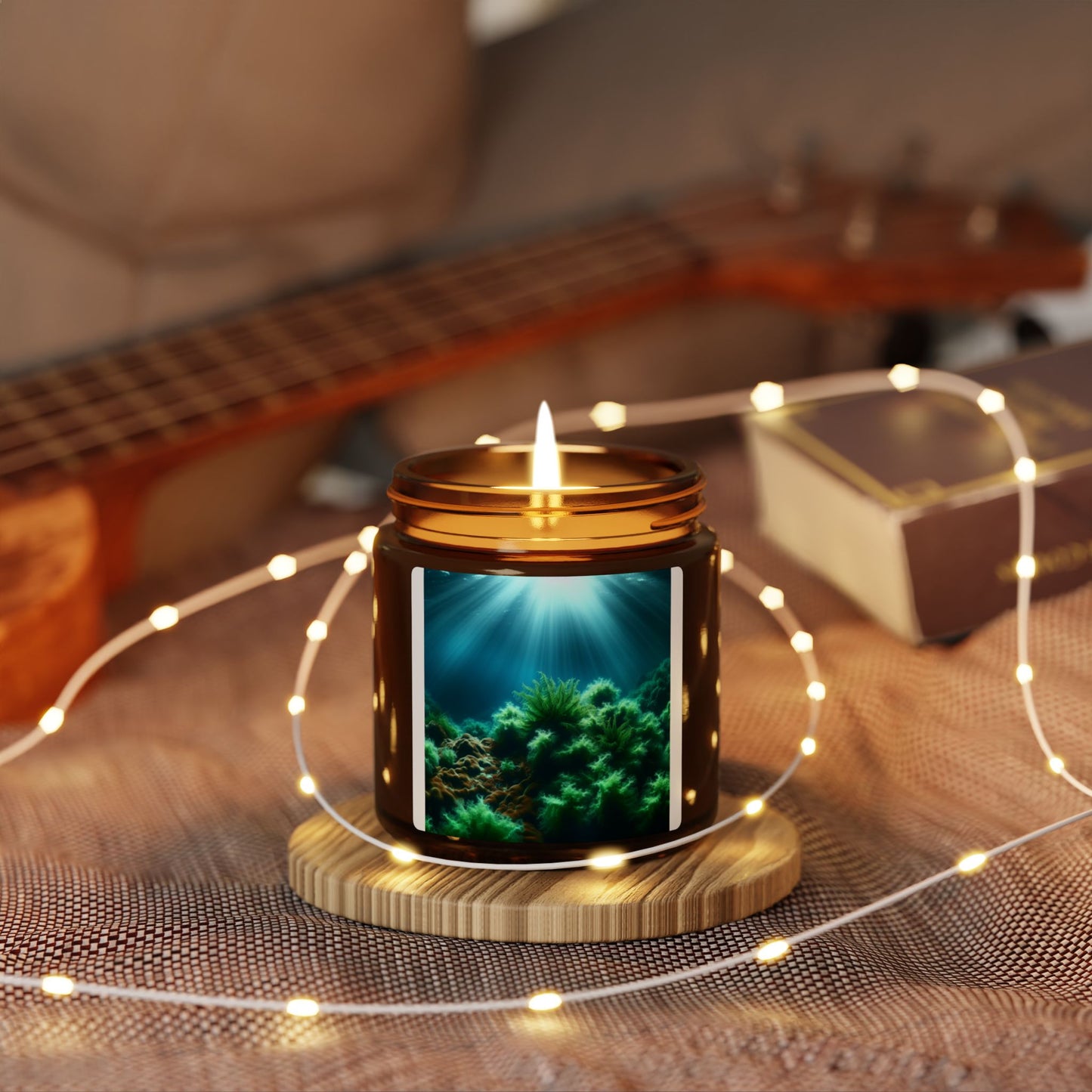 Scented Soy Candle (Multi-Size, Amber Jar)