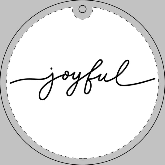 Joyful Engraved Crystal Ornament — Elegant Glass Holiday Decoration