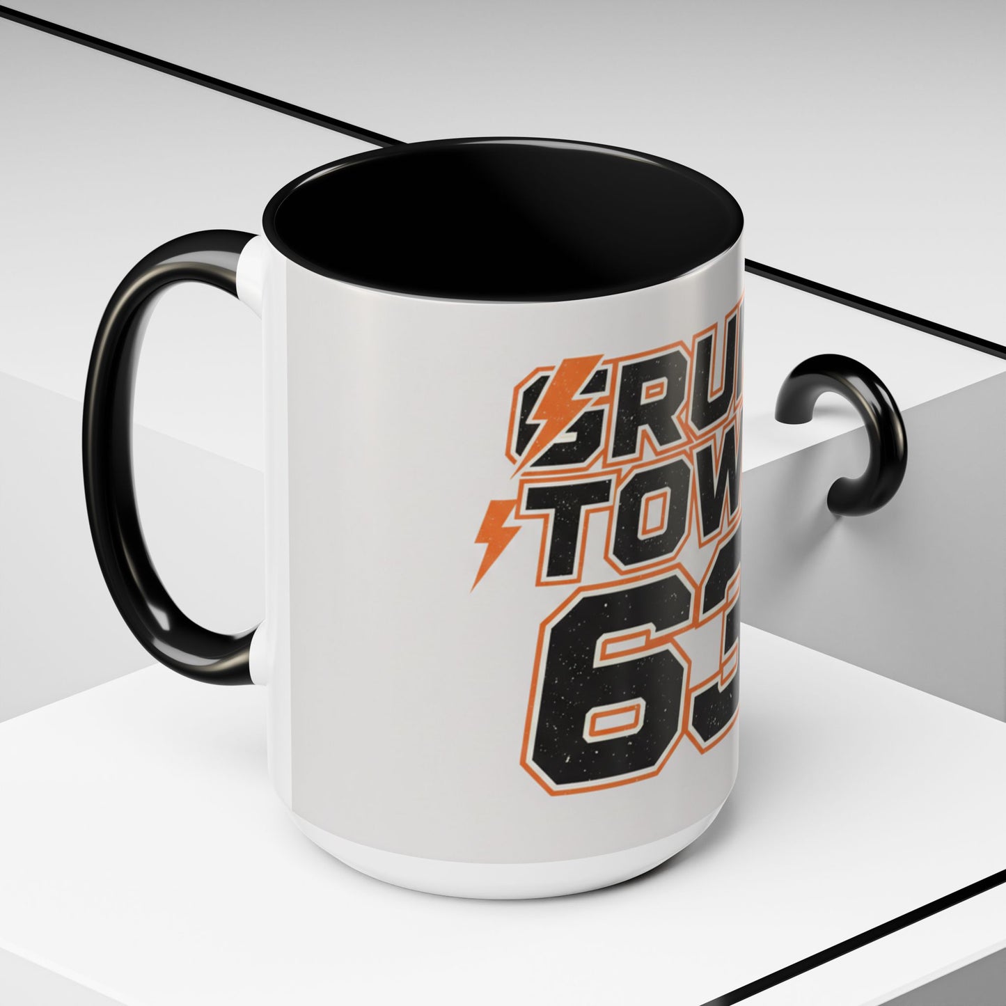 Accent Coffee Mug — 'Crump Town 63' Retro Racing Logo Coffee Mug (11/15oz)