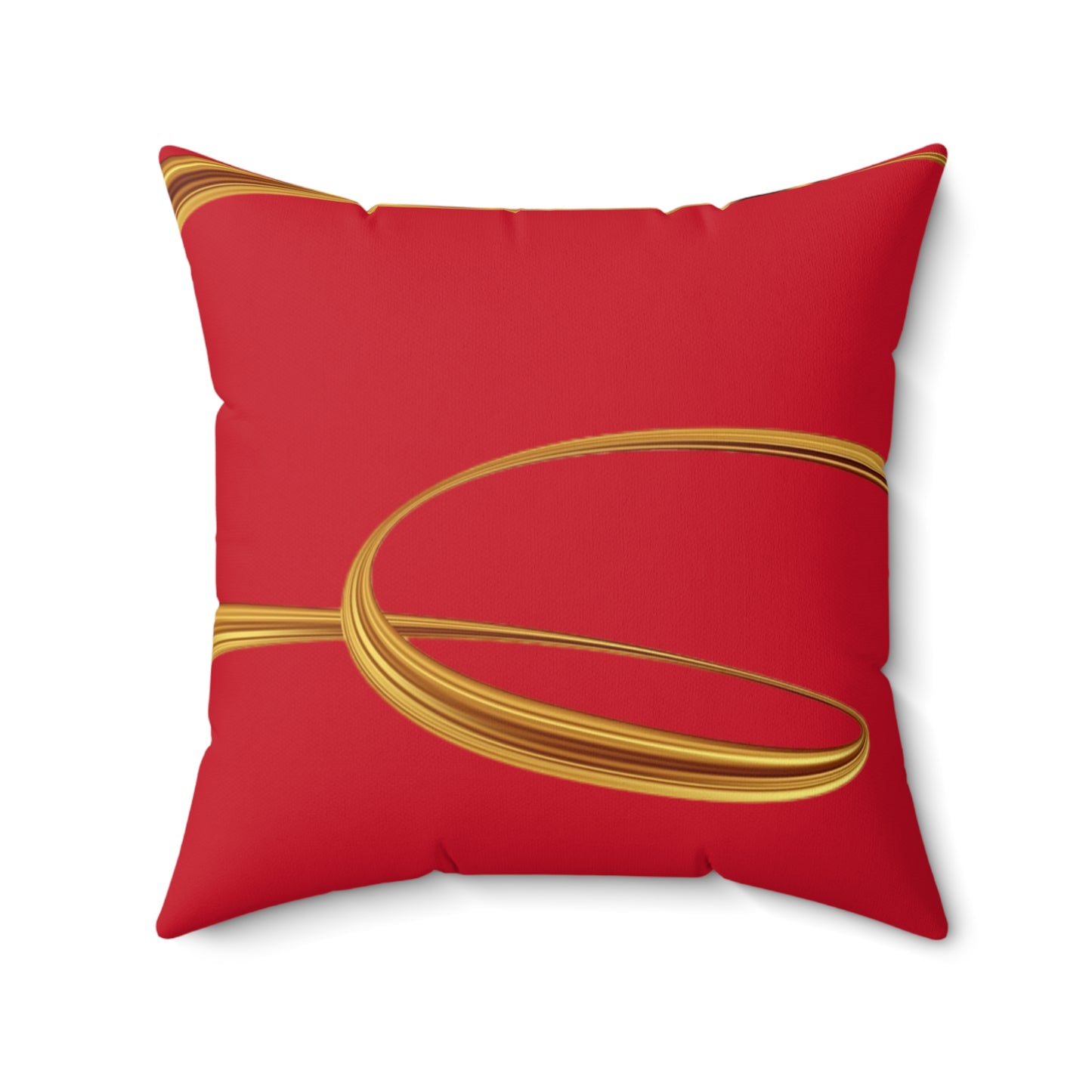Macaroon/ Gold Spun, Polyester Square Pillow