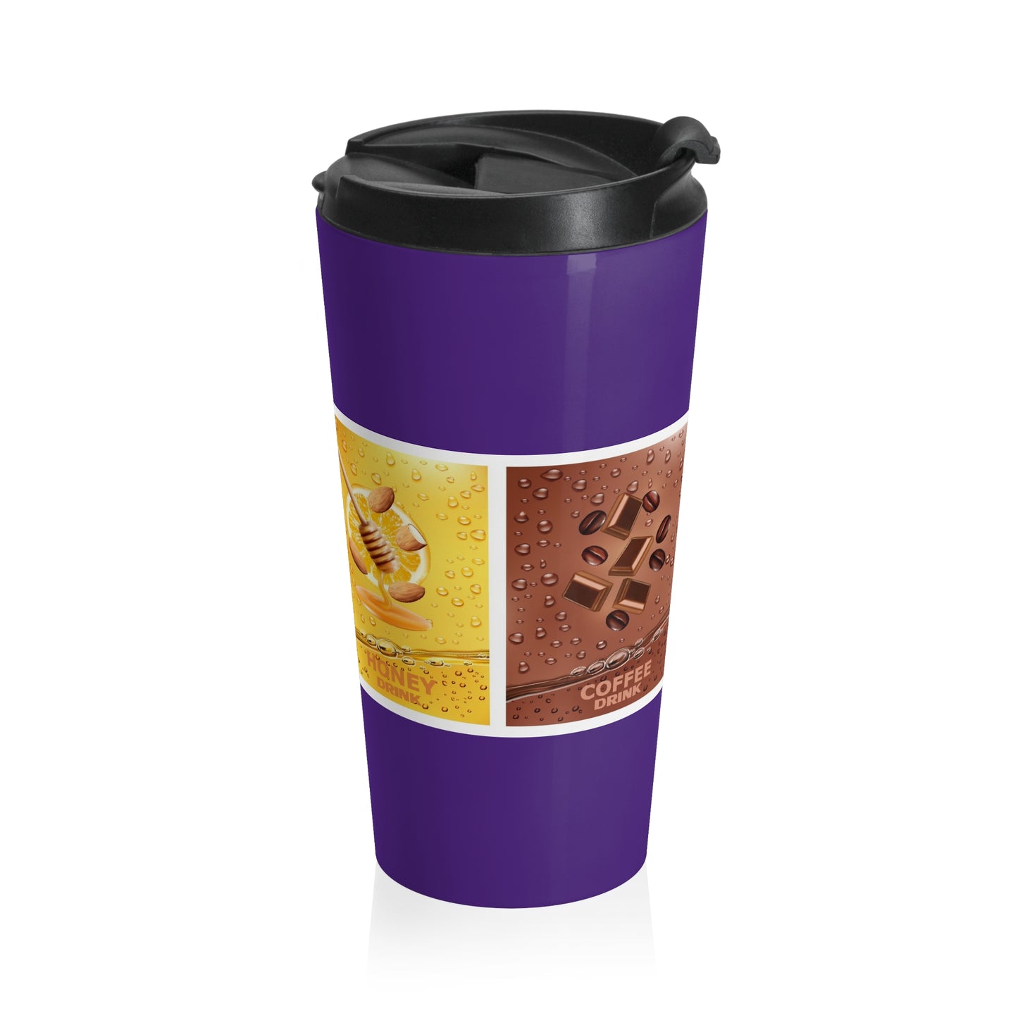 Multi- Purposes, Stainless Steel Travel Mug, (Purple)
