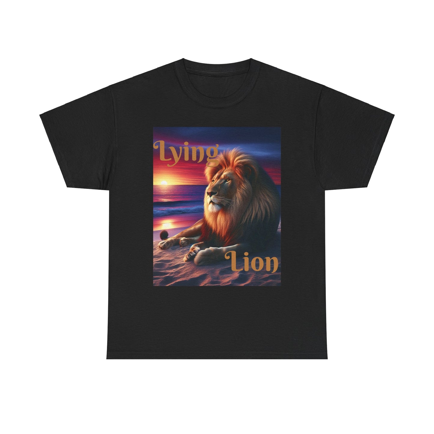 Lying Lion, Unisex Heavy Cotton Tee