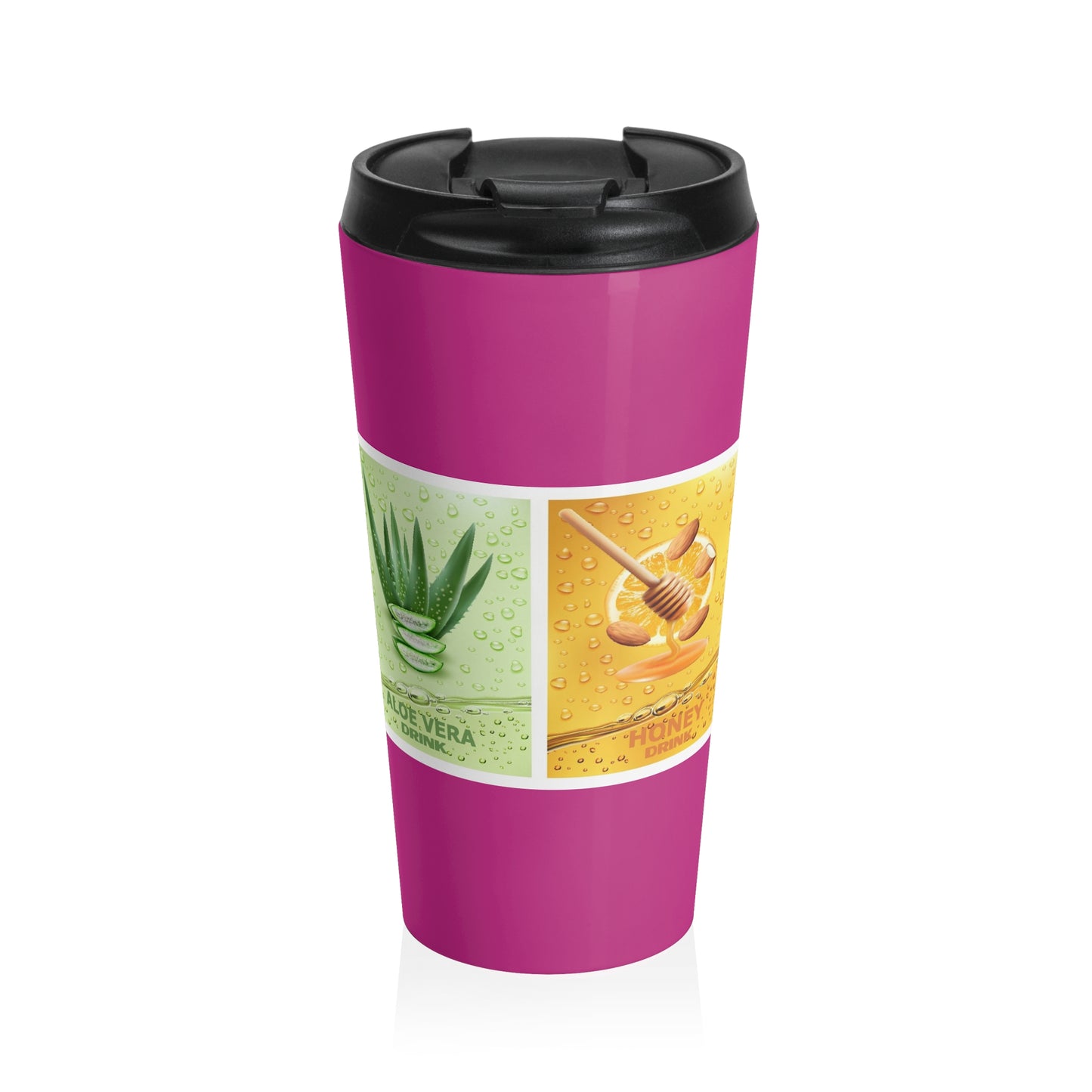 Multi- Purposes, Stainless Steel Travel Mug, (Pink)