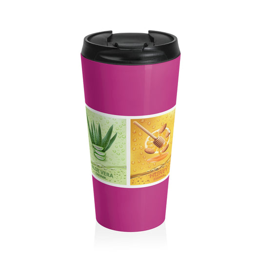 Multi- Purposes, Stainless Steel Travel Mug, (Pink)