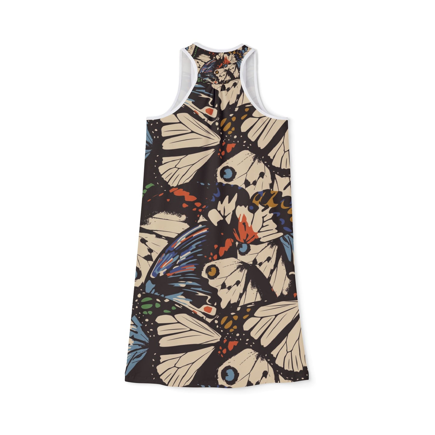 Multi Butterflies Print, Women's Racerback Dress (AOP)