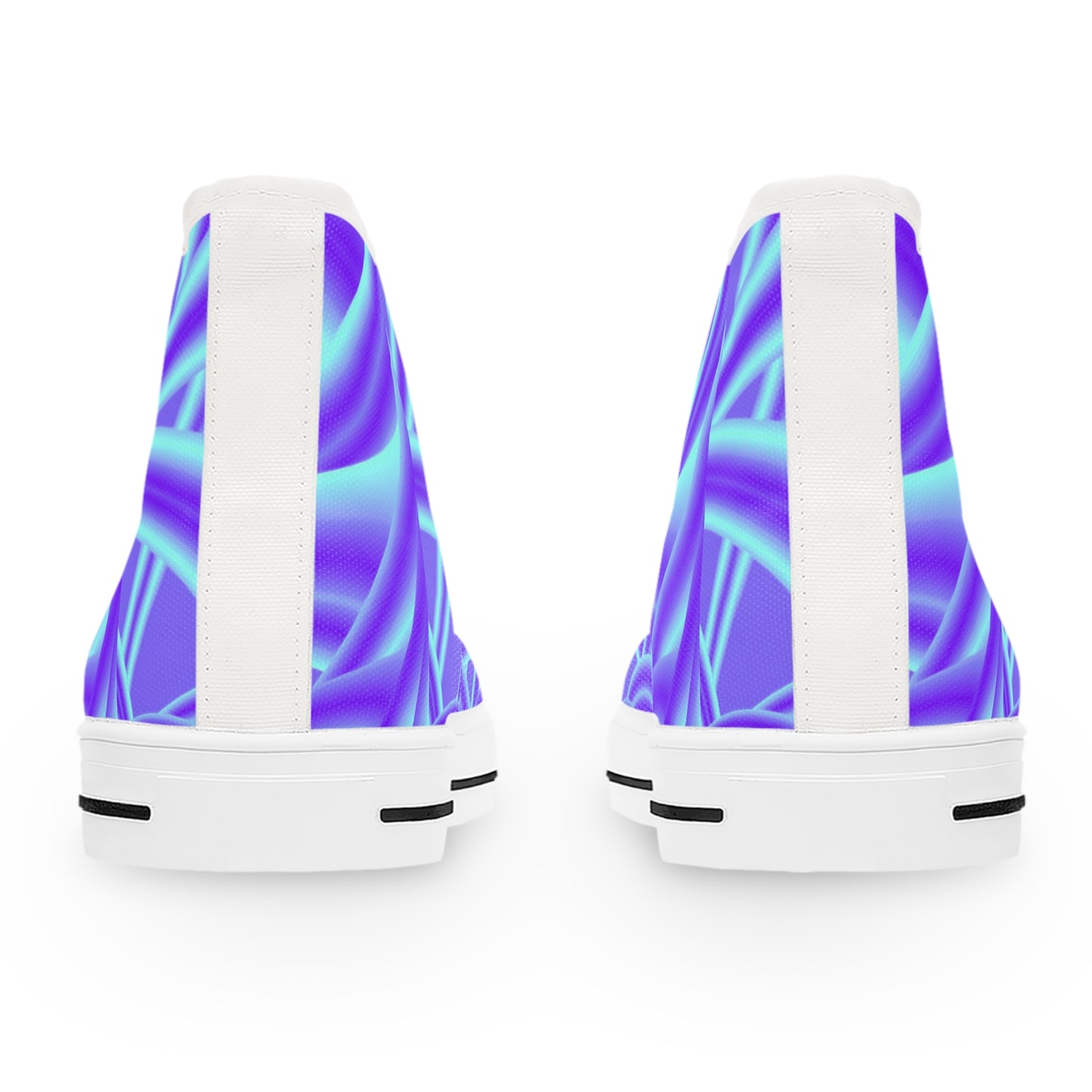 Tube lighting (Blue) print Design, Women's High Top Sneakers
