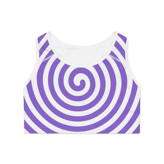 Purple Sports Bra (AOP)