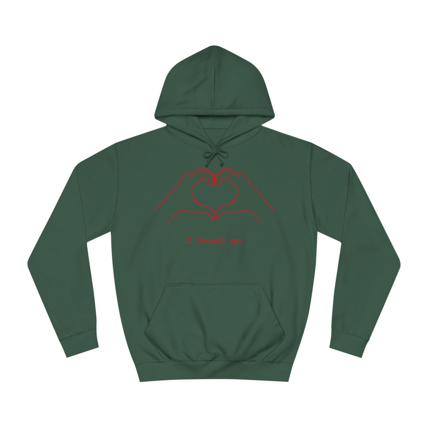Unisex Heart College Hoodie