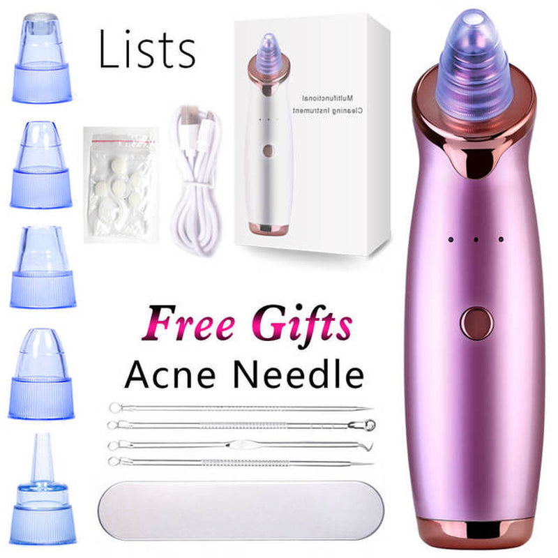 Powerful Blackhead Acne Remover Vacuum Cleaner Black Head Face Skin Care Extractor Pore Nose Lift Suction Facial Removal Massage