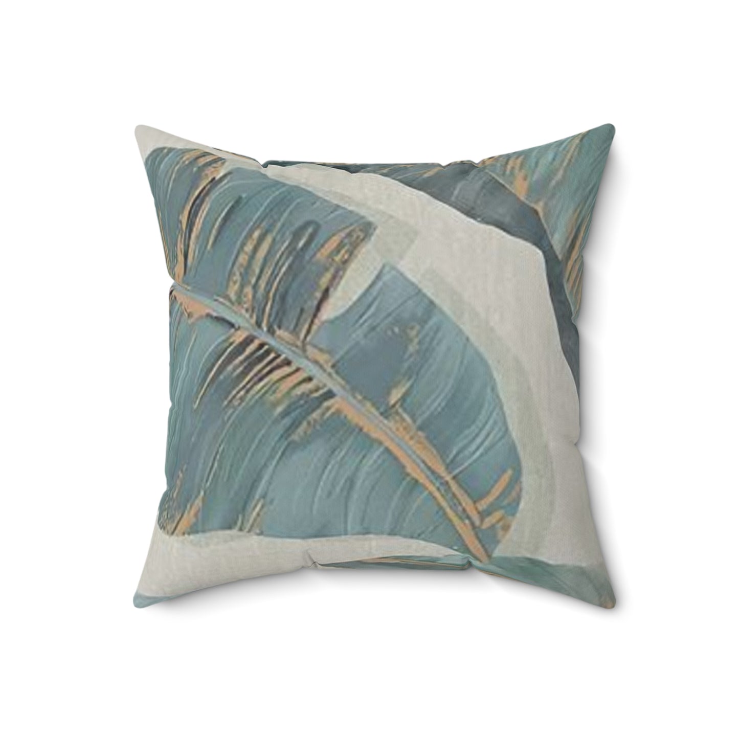 Spun Blue Palm, Polyester Square Pillow, 14" x 14", 16" x 16", 18" x 18", 20" x 20"