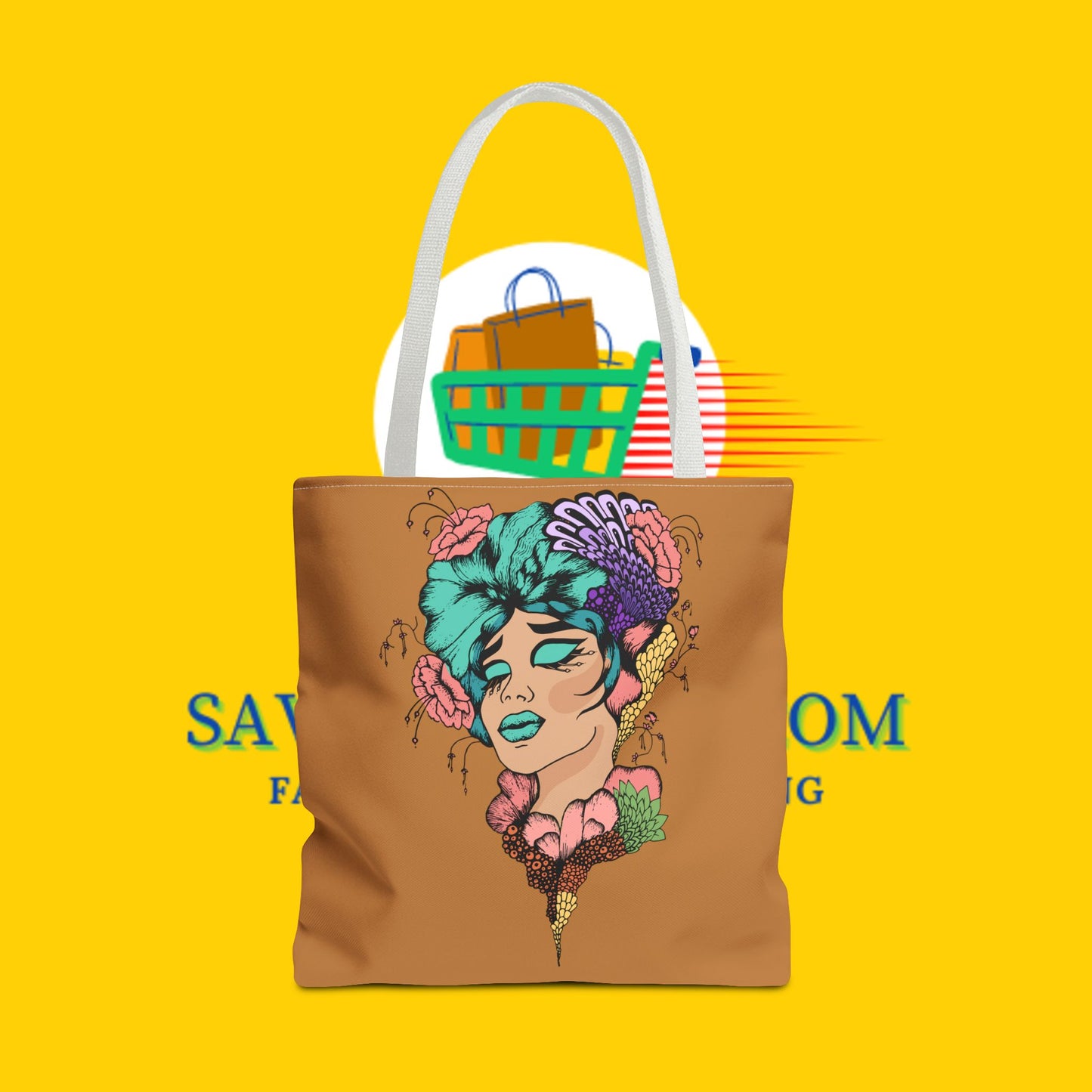 Blue Hair, Tote Bag (AOP)