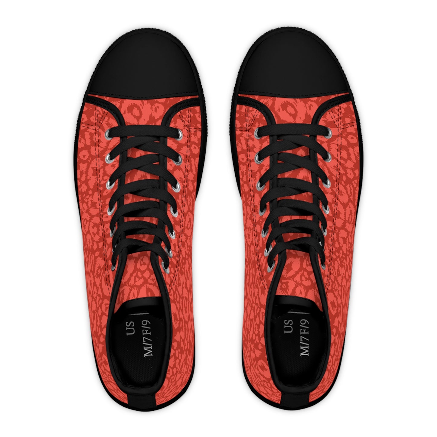 Colored Leopard print Design, Women's High Top Sneakers