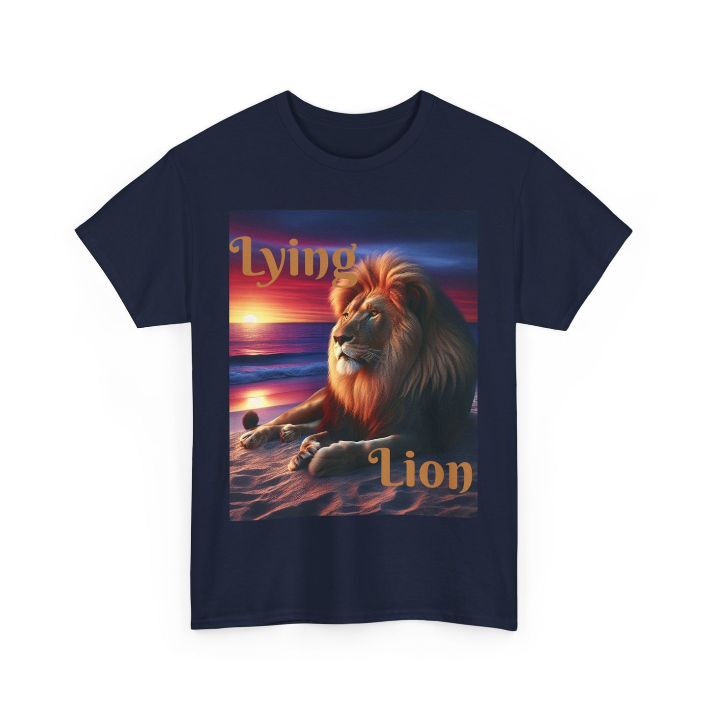 Lying Lion, Unisex Heavy Cotton Tee