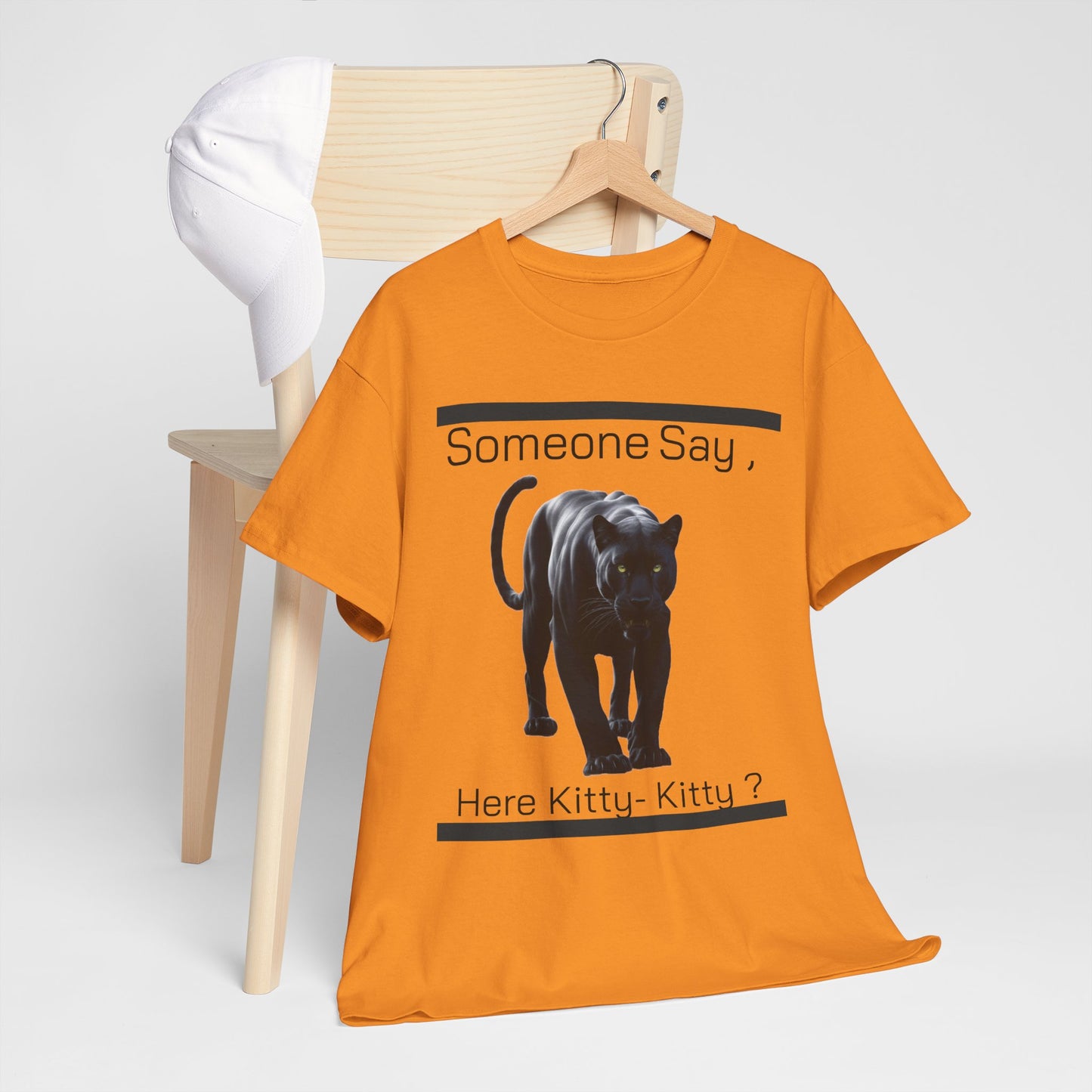 Here Kitty?, Unisex Heavy Cotton Tee Express Delivery available