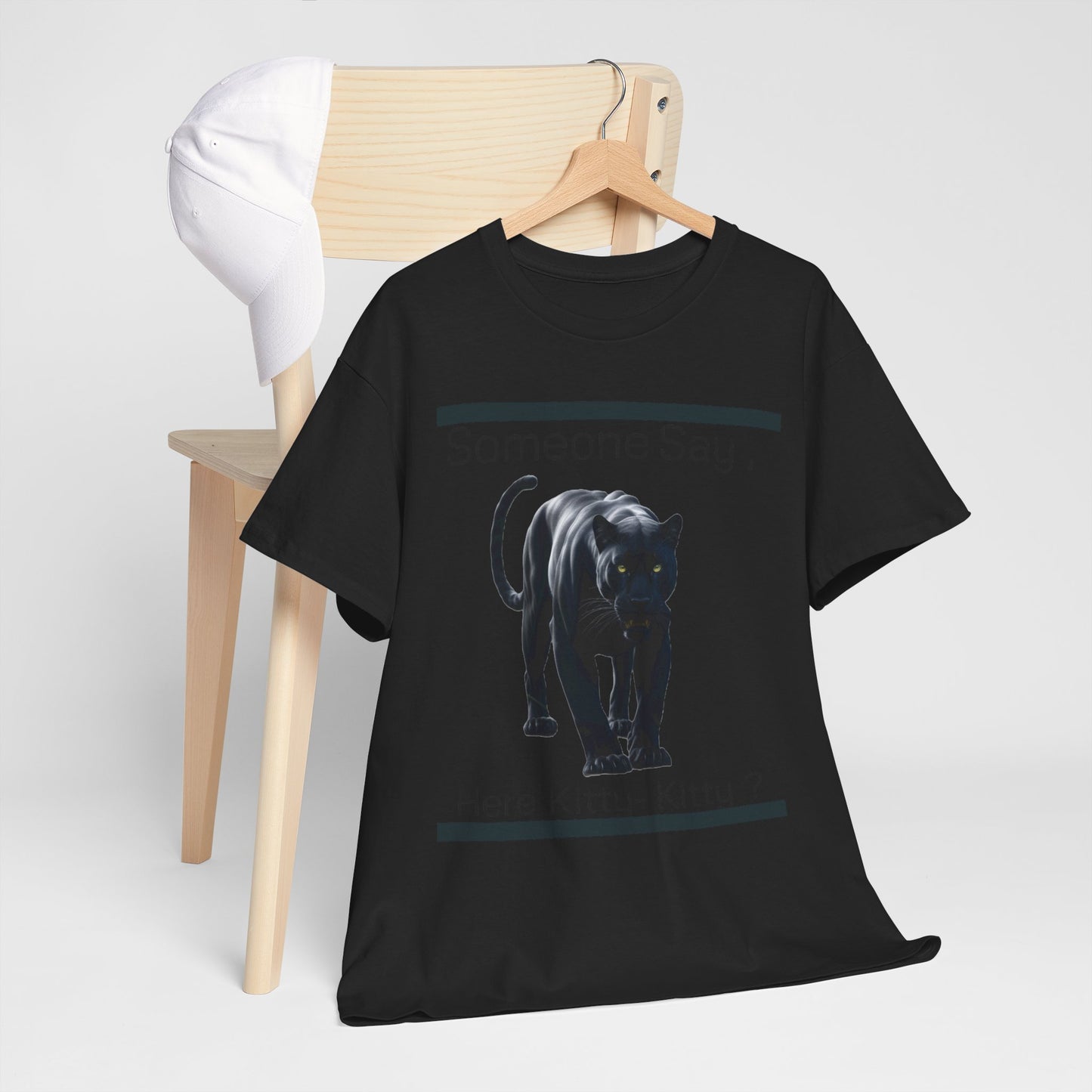 Here Kitty?, Unisex Heavy Cotton Tee Express Delivery available