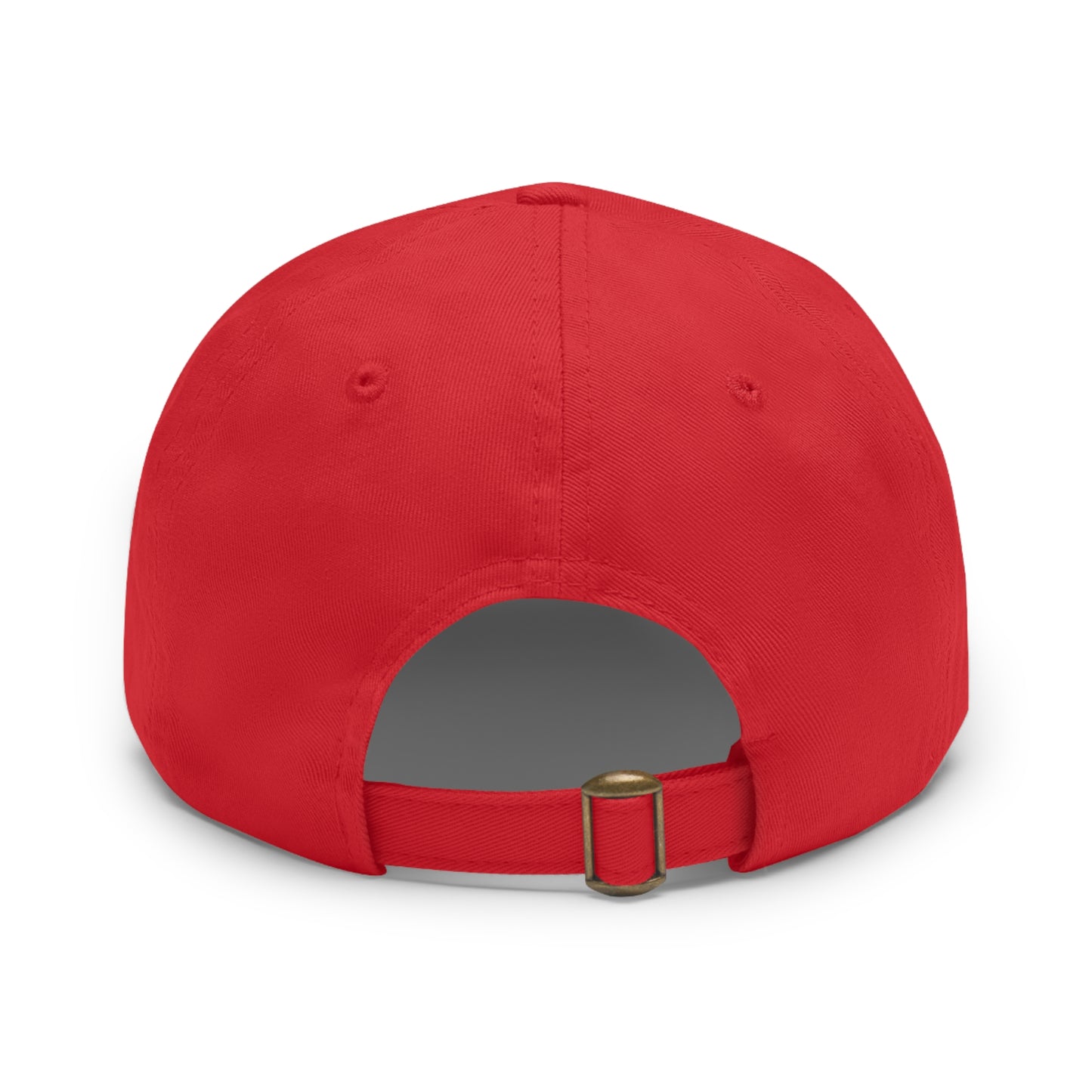 Palm Tree, Dad Hat with Leather Patch (Rectangle)