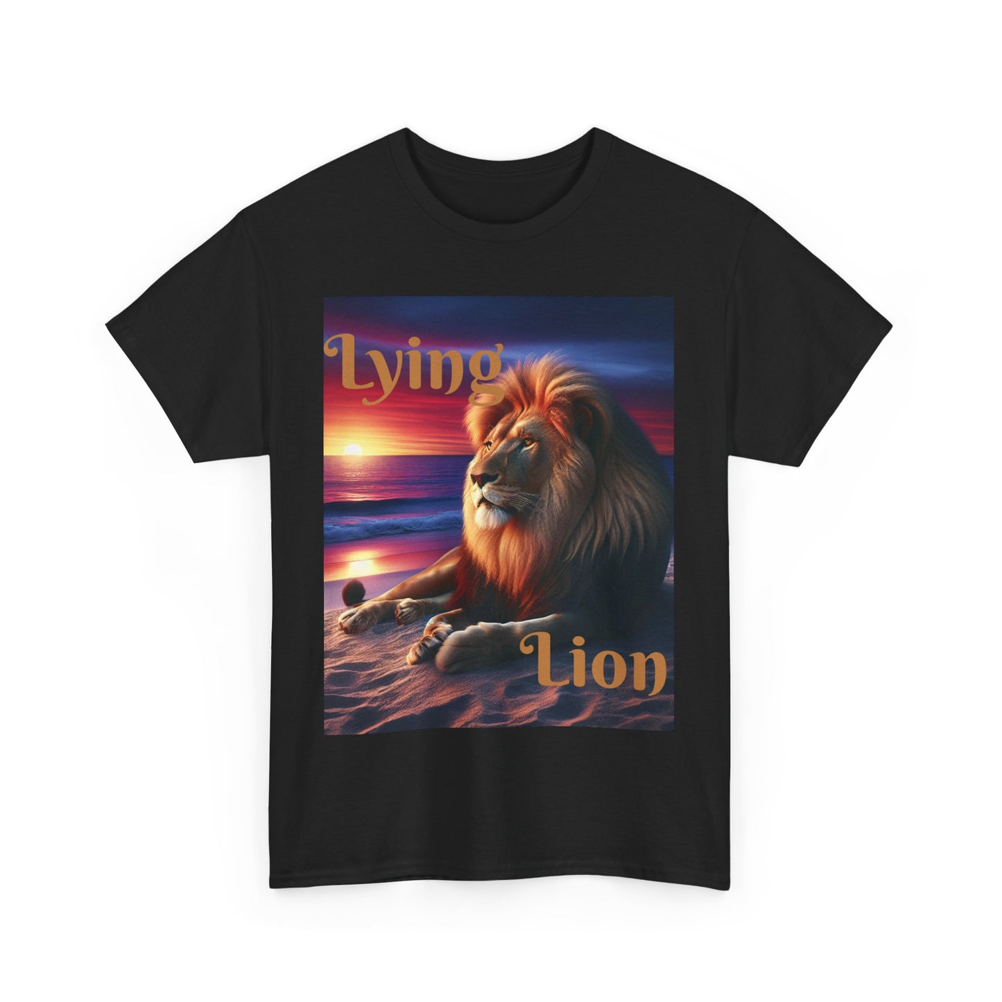 Lying Lion, Unisex Heavy Cotton Tee