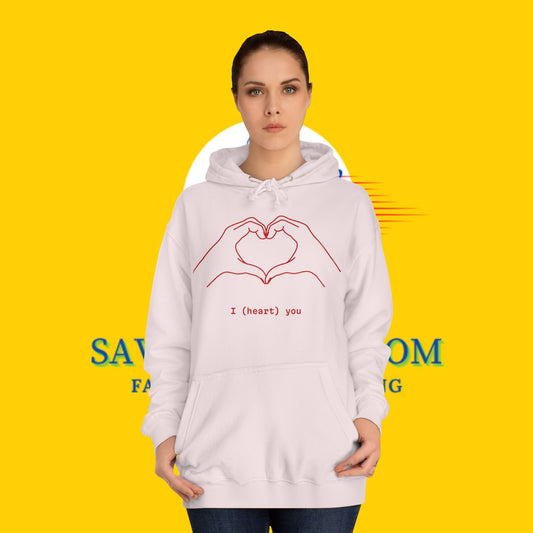 Unisex Heart College Hoodie
