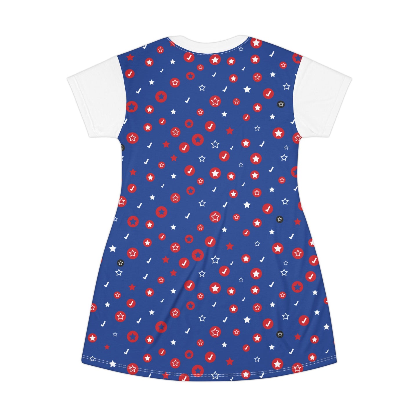 Blue Speckled T-Shirt Dress (AOP)
