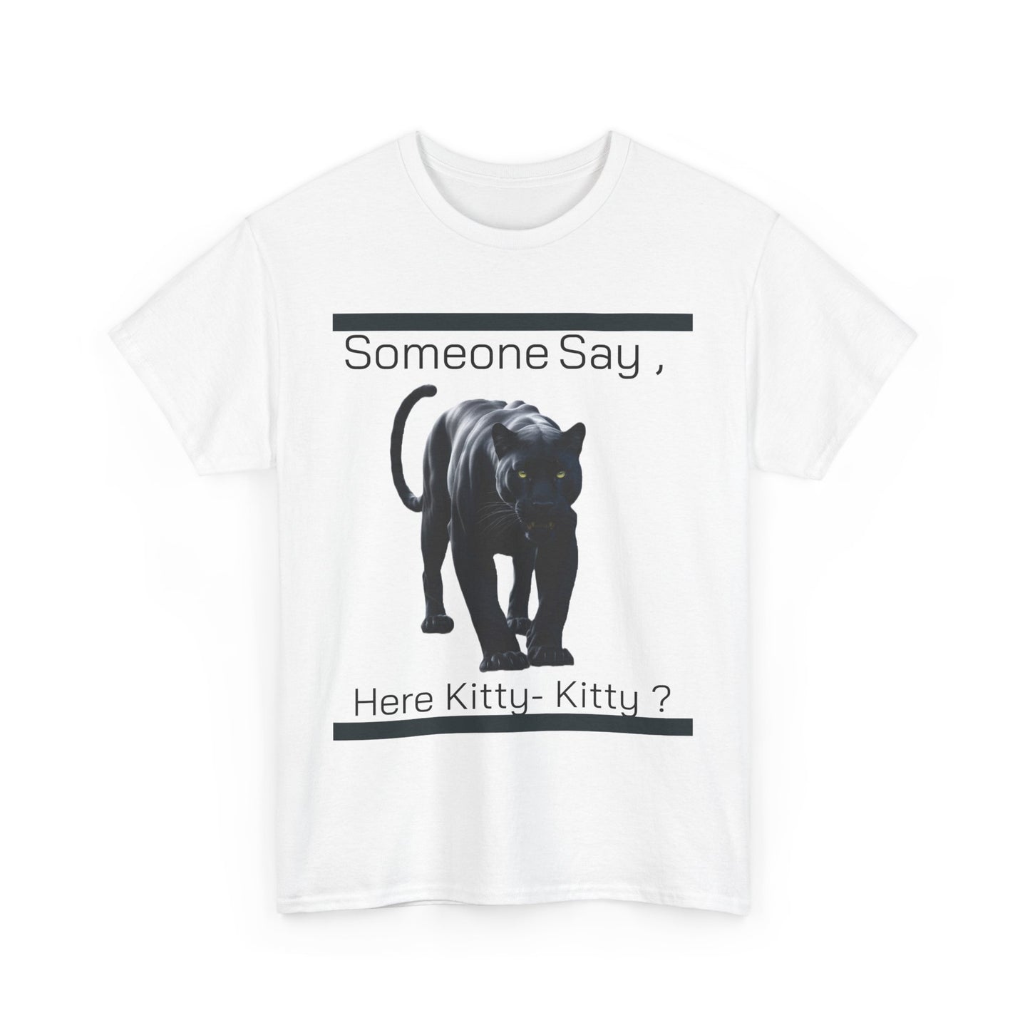Here Kitty?, Unisex Heavy Cotton Tee Express Delivery available