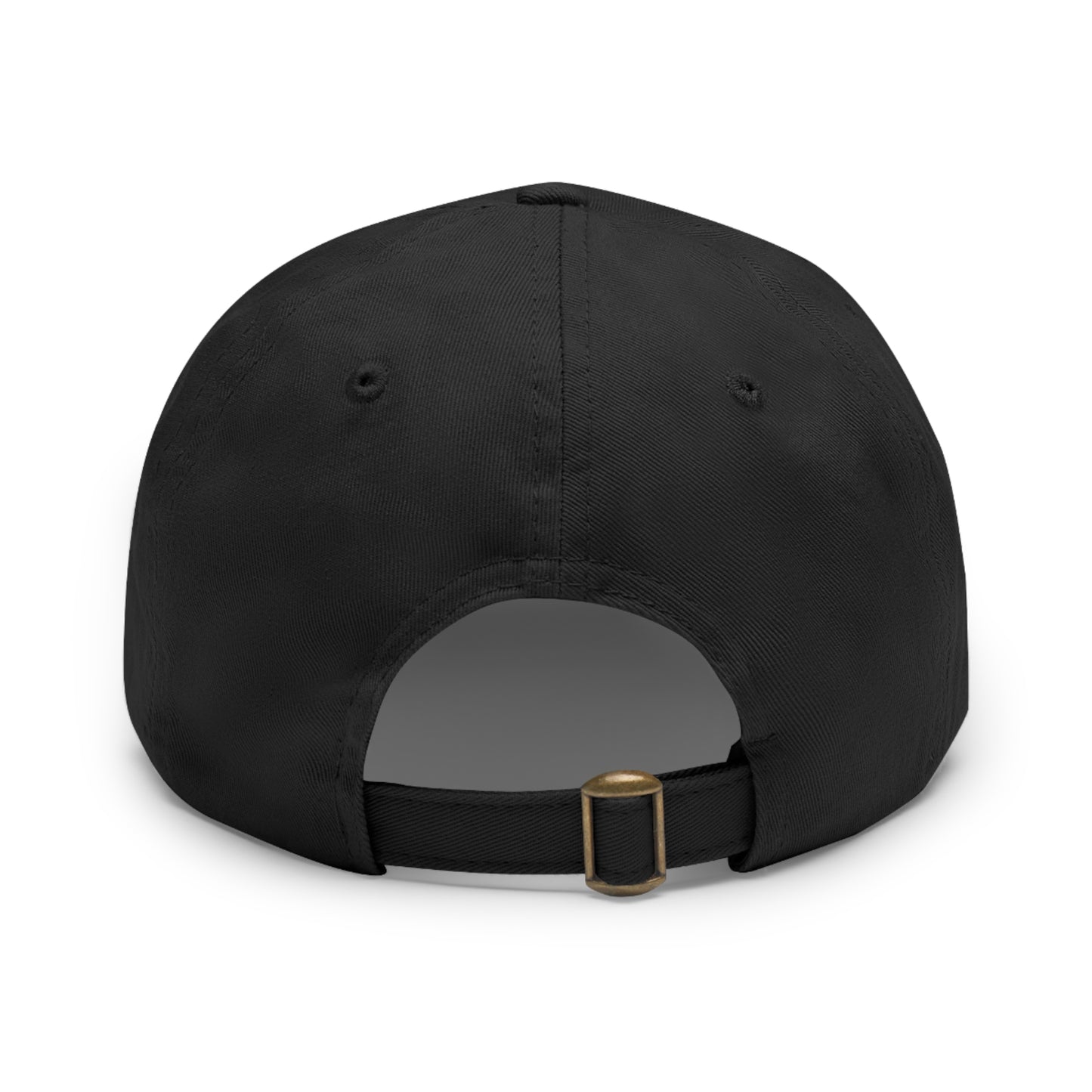 Palm Tree, Dad Hat with Leather Patch (Rectangle)