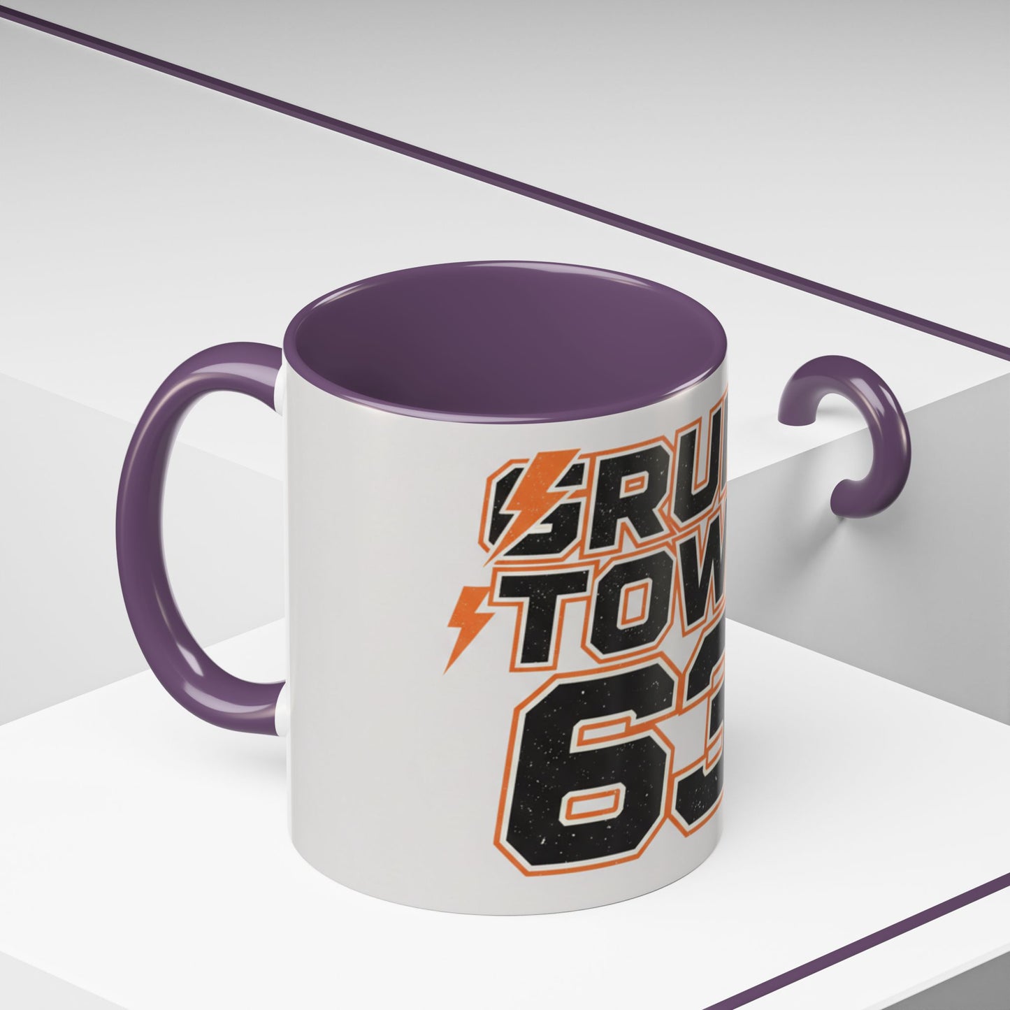 Accent Coffee Mug — 'Crump Town 63' Retro Racing Logo Coffee Mug (11/15oz)