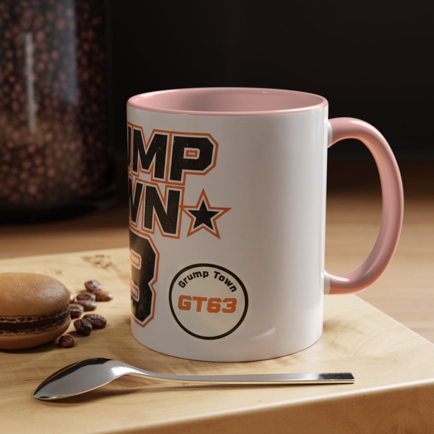 Accent Coffee Mug — 'Crump Town 63' Retro Racing Logo Coffee Mug (11/15oz)