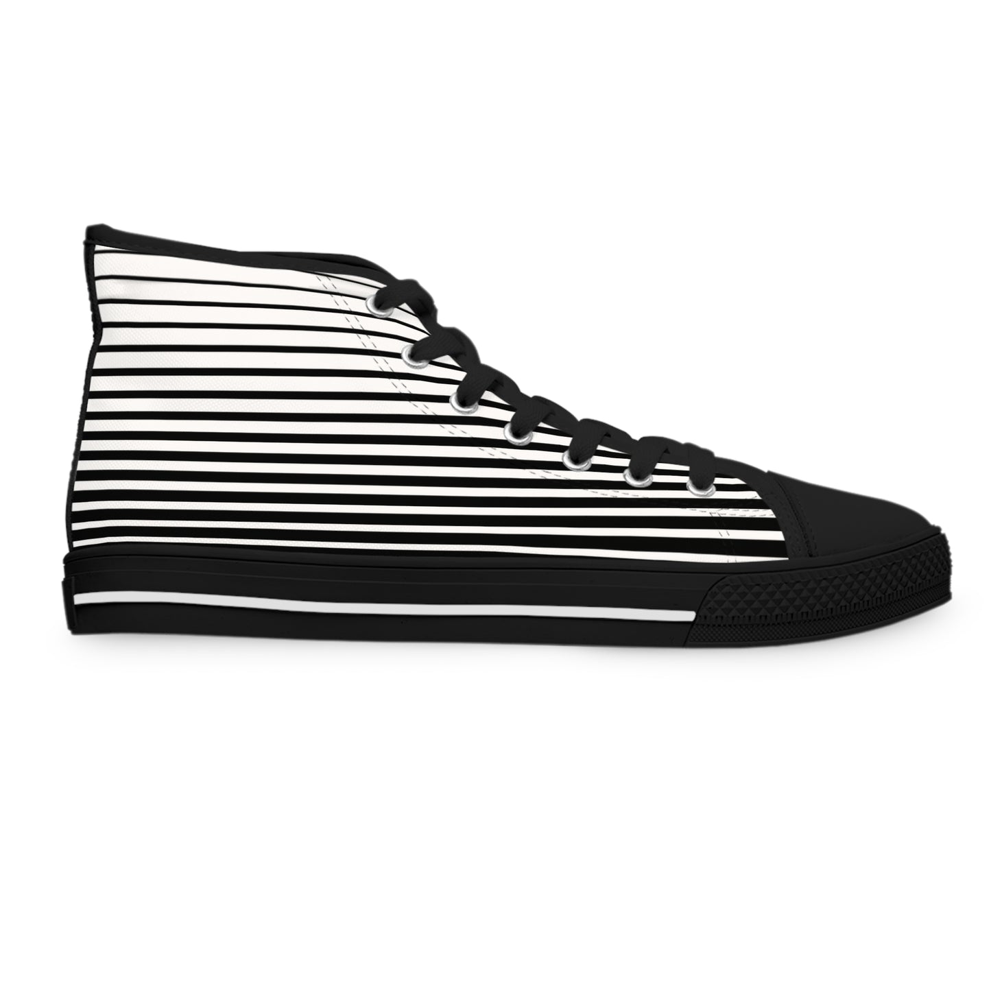 Black/White print Design, Women's High Top Sneakers