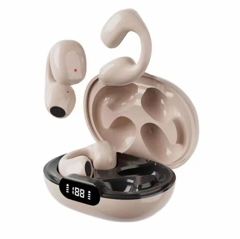Headphones Earphones Wireless Ear Clip Non in Ear Digital Display Bluetooth Headset Gaming Painless Wearing Ultra Long Lasting Sports 231030