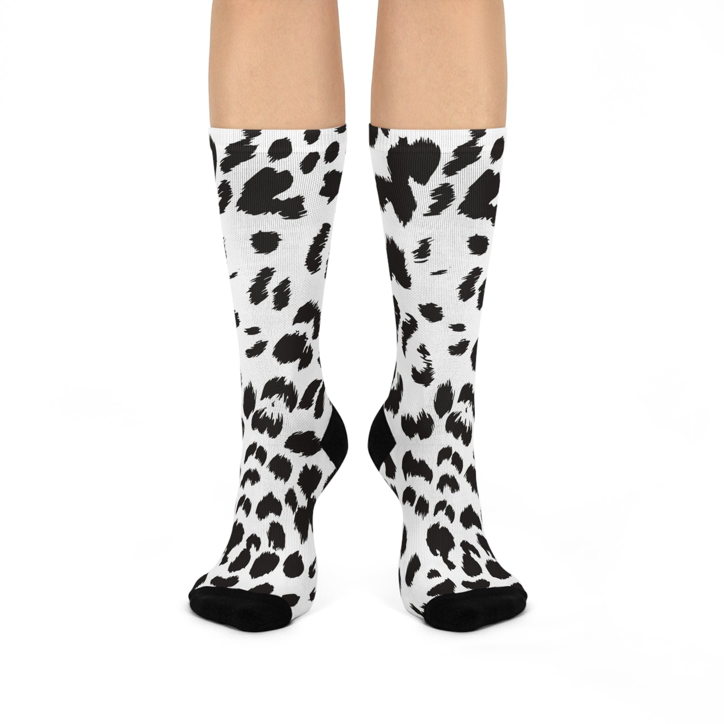 Spotted, Cushioned Crew Socks
