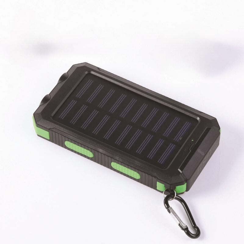 Portable Solar Power Bank, 1 Count 8000Mah Solar Charger with Double Bright LED Flashlight, Multifunction Power Banks for Outdoor Camping