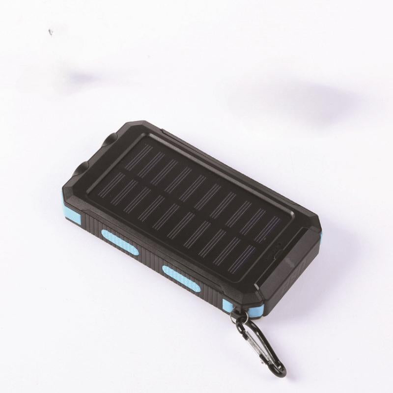 Portable Solar Power Bank, 1 Count 8000Mah Solar Charger with Double Bright LED Flashlight, Multifunction Power Banks for Outdoor Camping