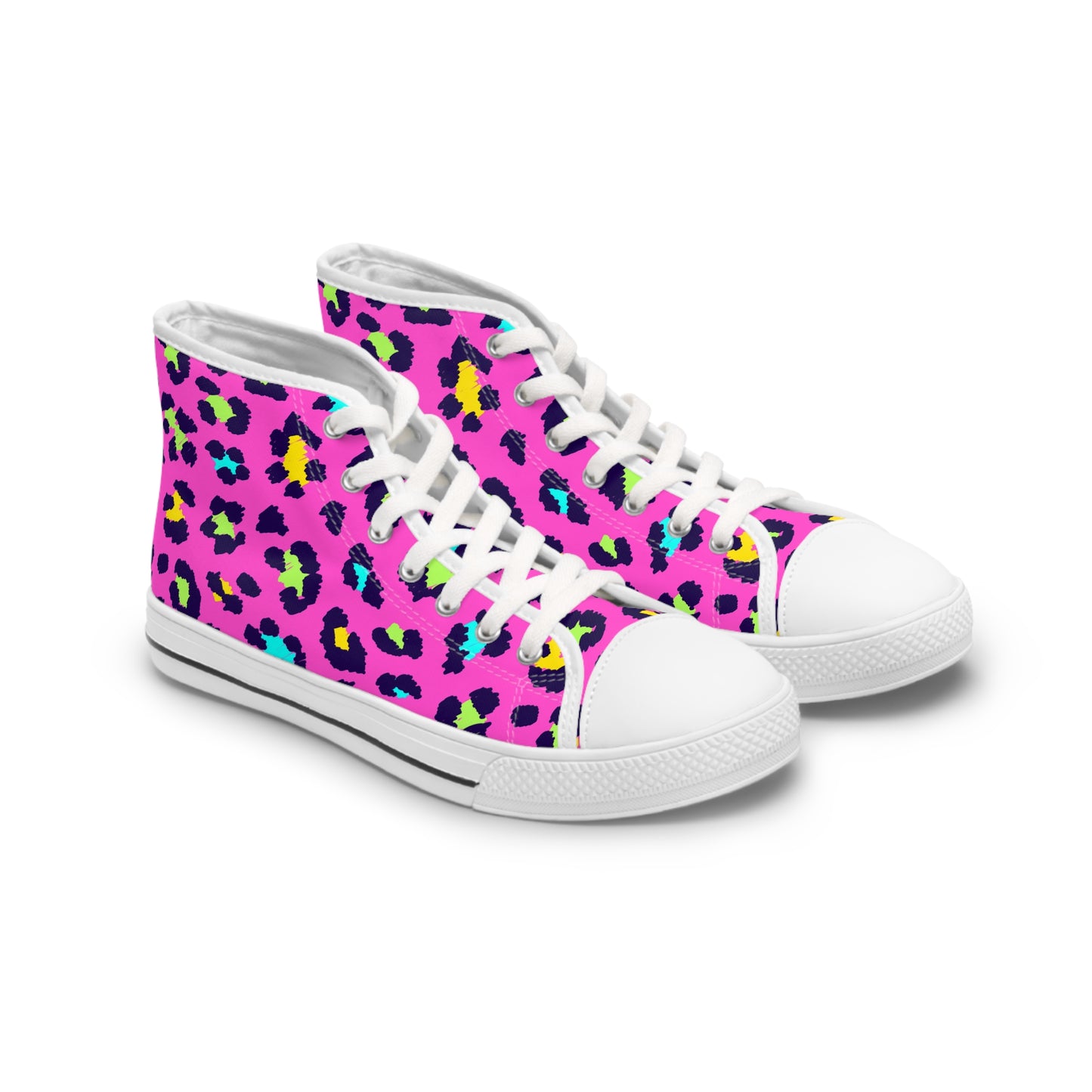 Hot pink/Speckles, Women's High Top Sneakers
