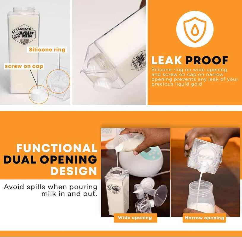 3-Pack Breast Milk Pitcher for Fridge with 10Pcs Breastfeeding Stickers (Now in 2 Variations)