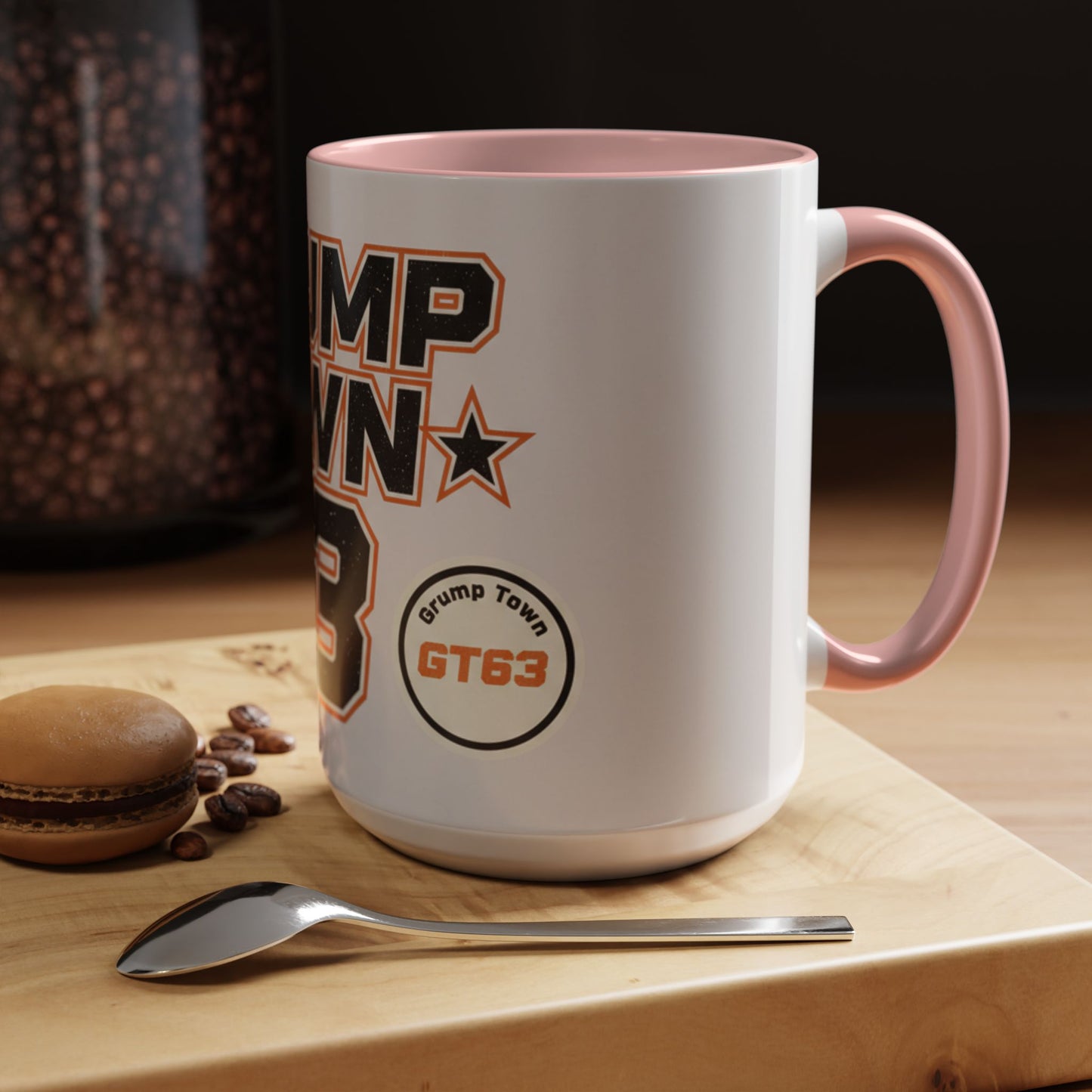 Accent Coffee Mug — 'Crump Town 63' Retro Racing Logo Coffee Mug (11/15oz)