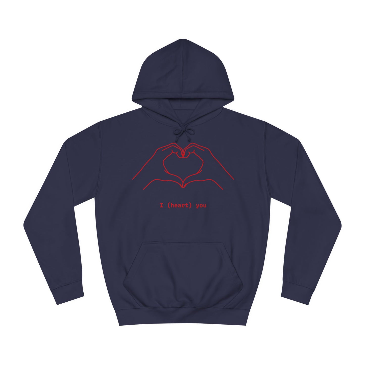 Unisex Heart College Hoodie
