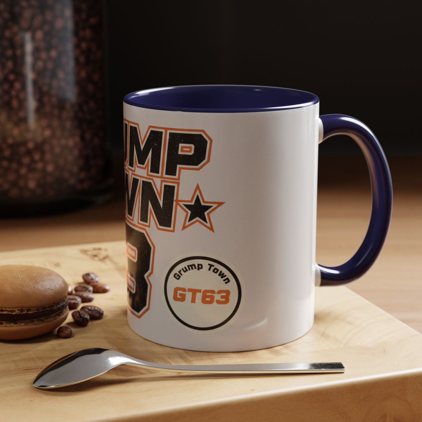 Accent Coffee Mug — 'Crump Town 63' Retro Racing Logo Coffee Mug (11/15oz)