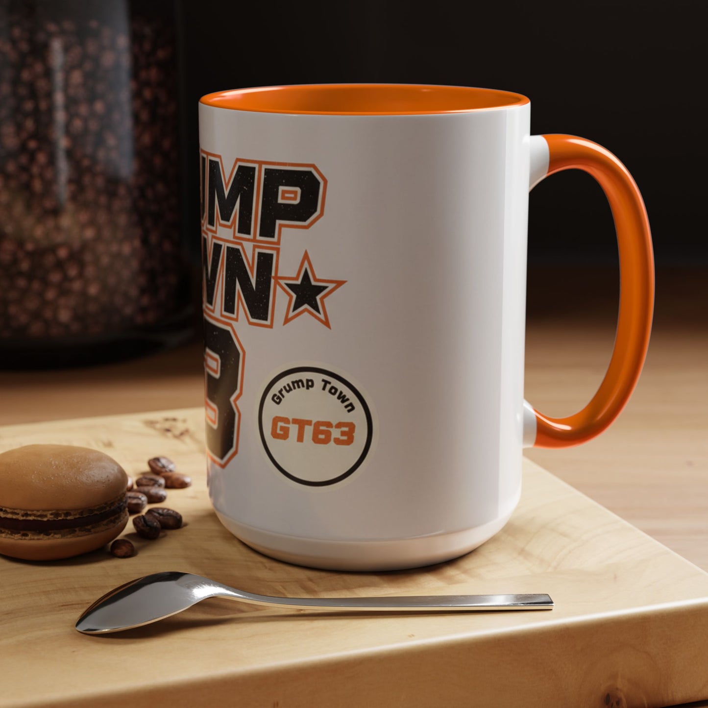 Accent Coffee Mug — 'Crump Town 63' Retro Racing Logo Coffee Mug (11/15oz)