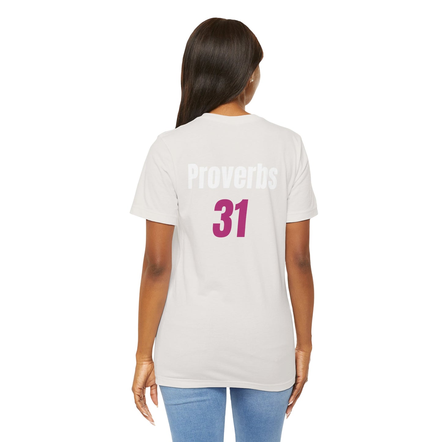 Proverbs 31, Unisex Jersey Short Sleeve Tee