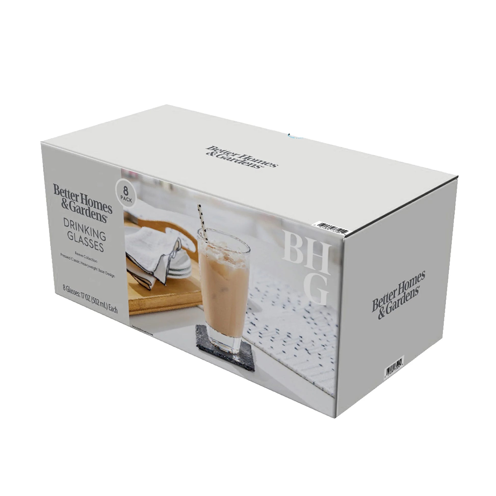 Reeve Drinking Glasses, 17 Oz, Set of 8