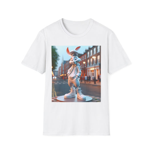 Cute Cartoon Rabbit Unisex Softstyle T-Shirt for Casual Wear