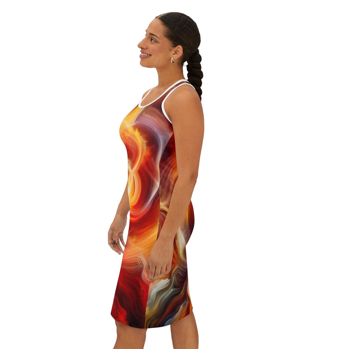 Multi Spiral Color, Women's Racerback Dress (AOP)