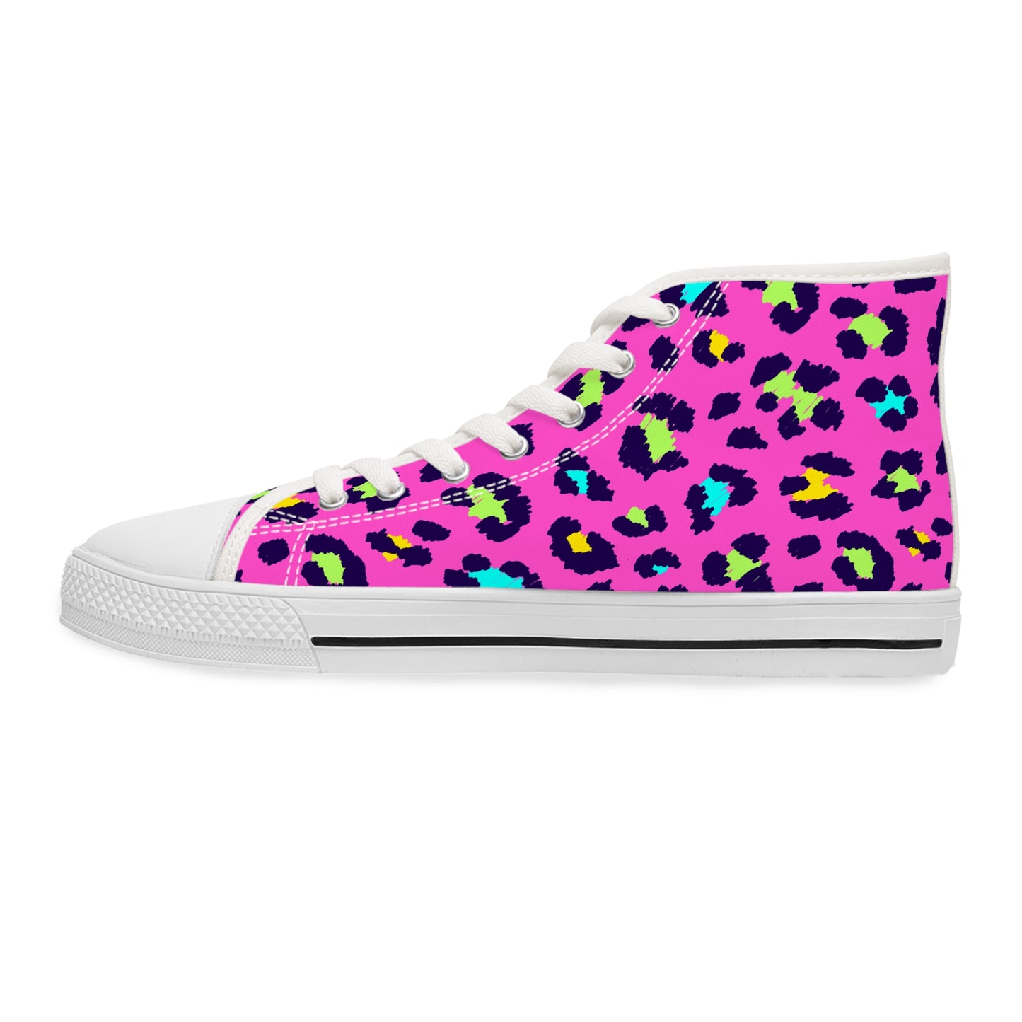 Hot pink/Speckles, Women's High Top Sneakers